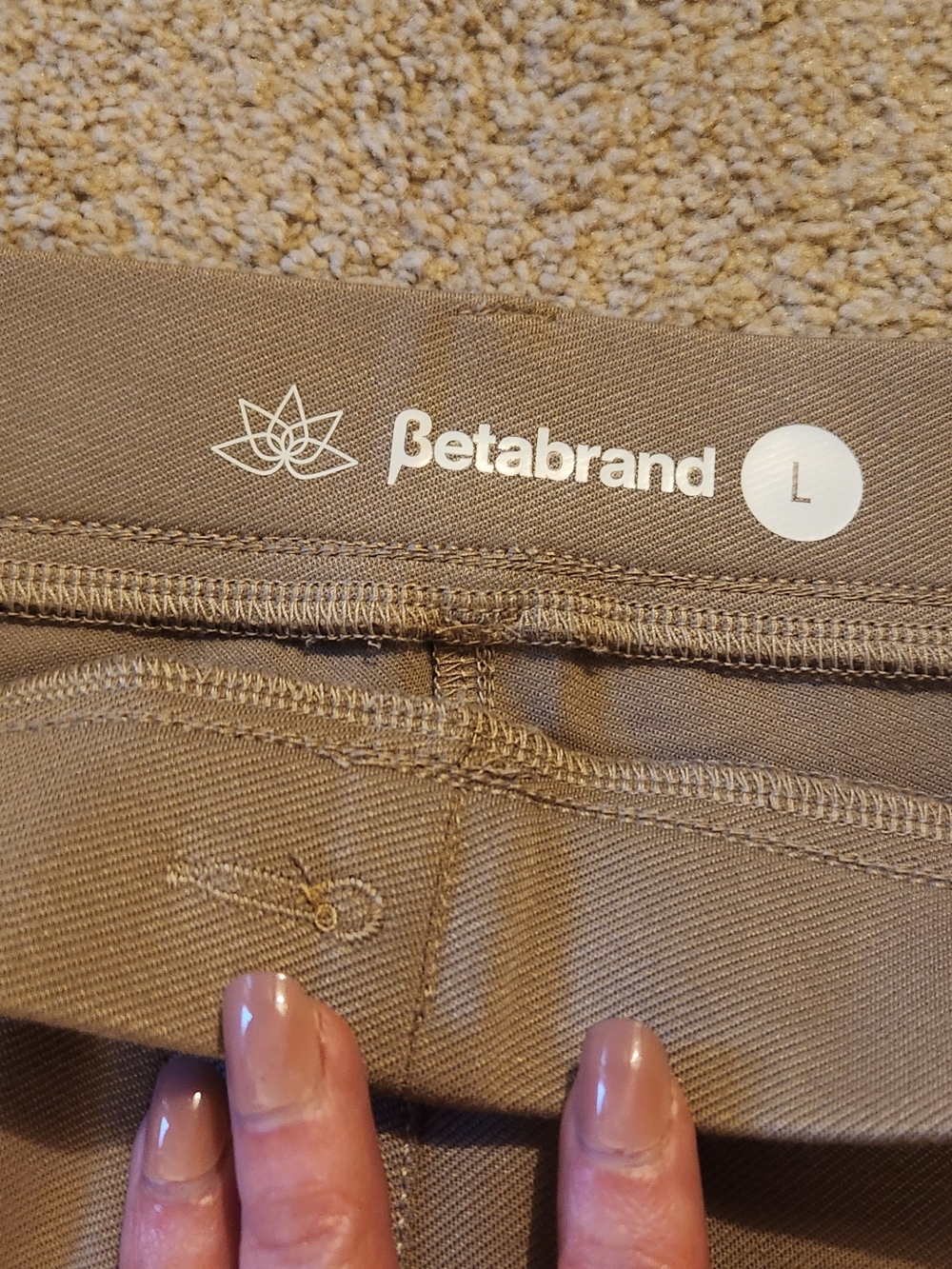 Betabrand Ponte Pants in Camel Brown - Picture 5 of 6